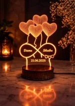 Customized Name Artistic Gifts 3D Illusion Lamp for bedroom décor (4)