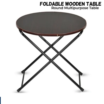 Foldable Metal Garden Side Table – Adjustable Height Coffee Table