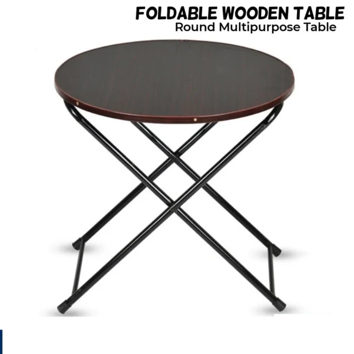 Foldable Metal Garden Side Table – Adjustable Height Coffee Table