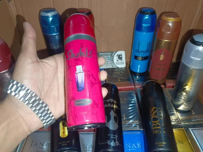 Shahils( Red ) Body Spray, Janan Gold Pocket Perfume, and Darahimbod Spray, Pack of 3