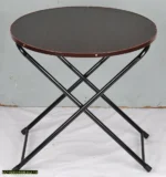 Foldable Metal Garden Side Table – Adjustable Height Coffee Table