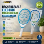 Rechargeable Electric Mosquito Bat with LED Light – 3000V High Power Insect Killer (1)