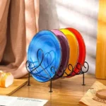 Metal Dish Rack Dinnerware Display Stand (1)_11zon