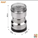 Buy the RAF Electric Masala Grinder Pakistan – 300W powerful motor, stainless steel blades, perfect for fresh spices and coffee every day.