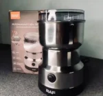 Buy the RAF Electric Masala Grinder Pakistan – 300W powerful motor, stainless steel blades, perfect for fresh spices and coffee every day.