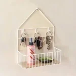 Creative Wall-Mounted Shelf with Hooks – Minimalist Space-Saving Storage for Home and Office