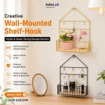 Creative Wall-Mounted Shelf with Hooks