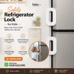 Safety Refrigerator Lock for Kids – Baby Anti-Pinch Child Safety Door Buckle No-Drill ABS Lock for Fridge Security