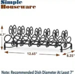 Vertical metal plate stand dish rack for space-saving kitchen organization
