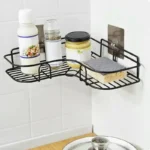 Metal Organizer Set – Bathroom Shelf, Door Hook & Lid Rack Pack of 3