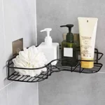 Metal Organizer Set – Bathroom Shelf, Door Hook & Lid Rack Pack of 3