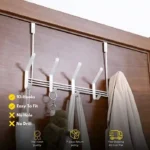 Metal Organizer Set – Bathroom Shelf, Door Hook & Lid Rack Pack of 3