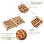 Wooden Foot Roller Massager Manual Reflexology Tool Pakistan
