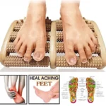 Wooden Foot Roller Massager Manual Reflexology Tool Pakistan