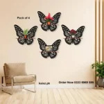Buy Butterfly Wall Shelves Set of 4 Pakistan MDF black decorative shelves