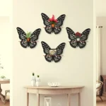Buy Butterfly Wall Shelves Set of 4 Pakistan MDF black decorative shelves