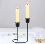 Elegant metal candle holder, Pakistan decorative table stand for home decor