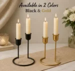 Elegant metal candle holder, Pakistan decorative table stand for home decor
