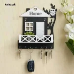 Wall key holder hooks wooden organizer for home use Pakistan