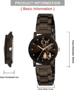buy Couple Watch Analogue Pakistan Black Stainless Steel 2 Pcs Quartz Set (1)
