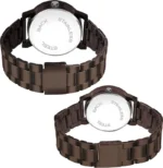 buy Couple Watch Analogue Pakistan Black Stainless Steel 2 Pcs Quartz Set (1)