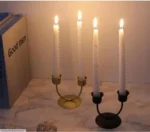 Metal candle holder 2 arm candelabra black table decor Pakistan