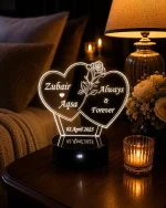 Customized 3D Heart Couple Lamp Personalized Romantic LED Gift in Pakistan