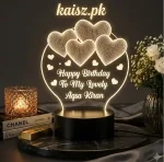 Customized Name 3D Illusion Lamp Birthday Gift in Pakistan