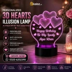 Customized Name 3D Illusion Lamp Birthday Gift in Pakistan