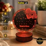 Customized 3D Illusion Heart Flower LED Name Lamp Pakistan