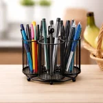 Cutlery caddy organizer Pakistan metal rotating kitchen and desk holder (2)