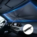 Foldable car windshield umbrella sunshade with UV heat protection Pakistan (6)