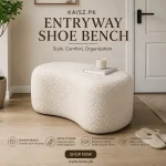 Modern wooden entryway shoe rack organizer for home in Pakistan web