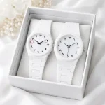 Aura Couple Watch Pakistan white matching watch set with box