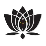 Black Lotus Wall Clock Pakistan modern decorative wall design (3)