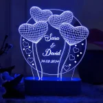 Customized 3D Heart Name Lamp Pakistan with personalized couple names (3)