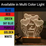 Customized 3D Heart Name Lamp Pakistan with personalized couple names (3)