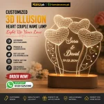 Customized 3D Heart Name Lamp Pakistan with personalized couple names (3)