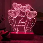 Customized 3D Heart Name Lamp Pakistan with personalized couple names (3)