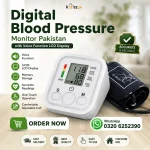 Digital Blood Pressure Monitor Pakistan with Voice Function LCD Display (2)