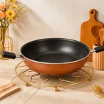 Golden Metal Trivet Pakistan luxury heat resistant pot stand for dining table