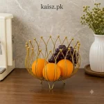 Luxury Metal Fruit Basket Pakistan golden kitchen fruit basket organizer
