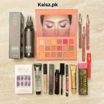 12 Items Complete Makeup & Beauty Deal Kit Full Face Makeup Set with Foundation, Primer, Concealer, Eyeshadow Palette, Mascara, Eyeliner, Lip Gloss, Lip Pencils and Nail Polish in Pakistan