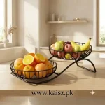 2 Tier Metal Fruit Basket Price in Pakistan for Kitchen Counter