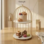 Luxury Makeup Organizer Pakistan golden metal perfume display stand