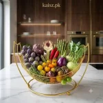 Premium Metal Fruit Vegetable Basket for stylish kitchen storage in Pakistan
