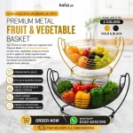 Premium Metal Fruit Vegetable Basket for stylish kitchen storage in Pakistan