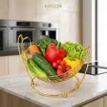 Premium Metal Fruit Vegetable Basket for stylish kitchen storage in Pakistan