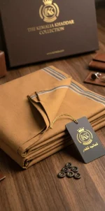 Men’s Khaddar Suit Price in Pakistan brown 7 meter fabric