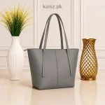 Elegant black leather shoulder bag for women in Pakistan (2)